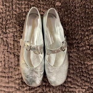 Reformation Silver Ballet Flat